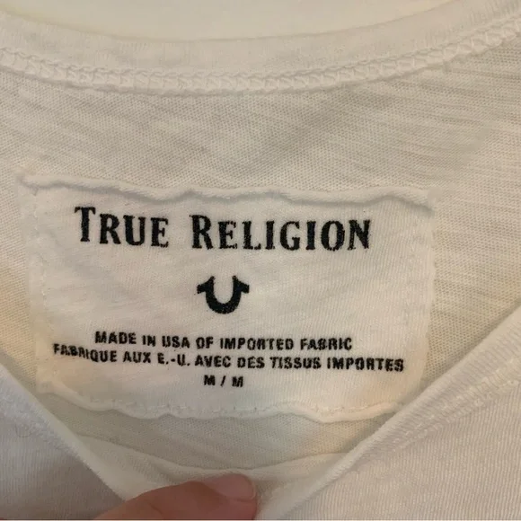 Women’s True Religion Graffiti Art Cut Off Muscle Tee Punk Alt Size Medium - Picture 6 of 12